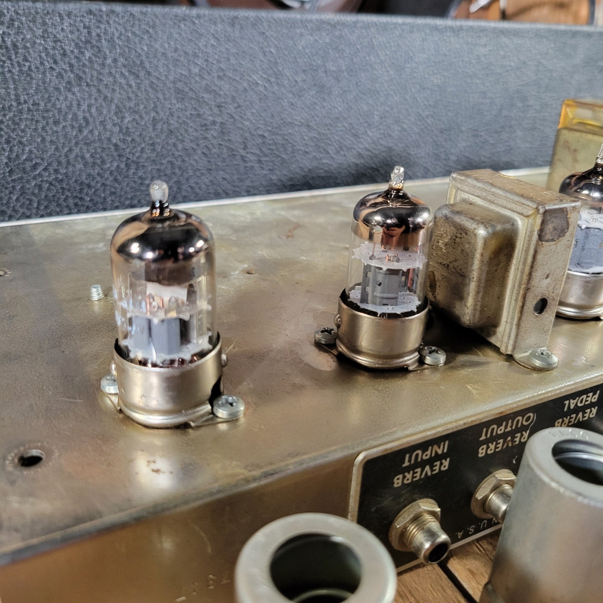 Fender 1965 Princeton Reverb Black Panel – Nickel - Plated Chassis, Vintage Handwired Tube Amp - Mahar's Vintage Guitars