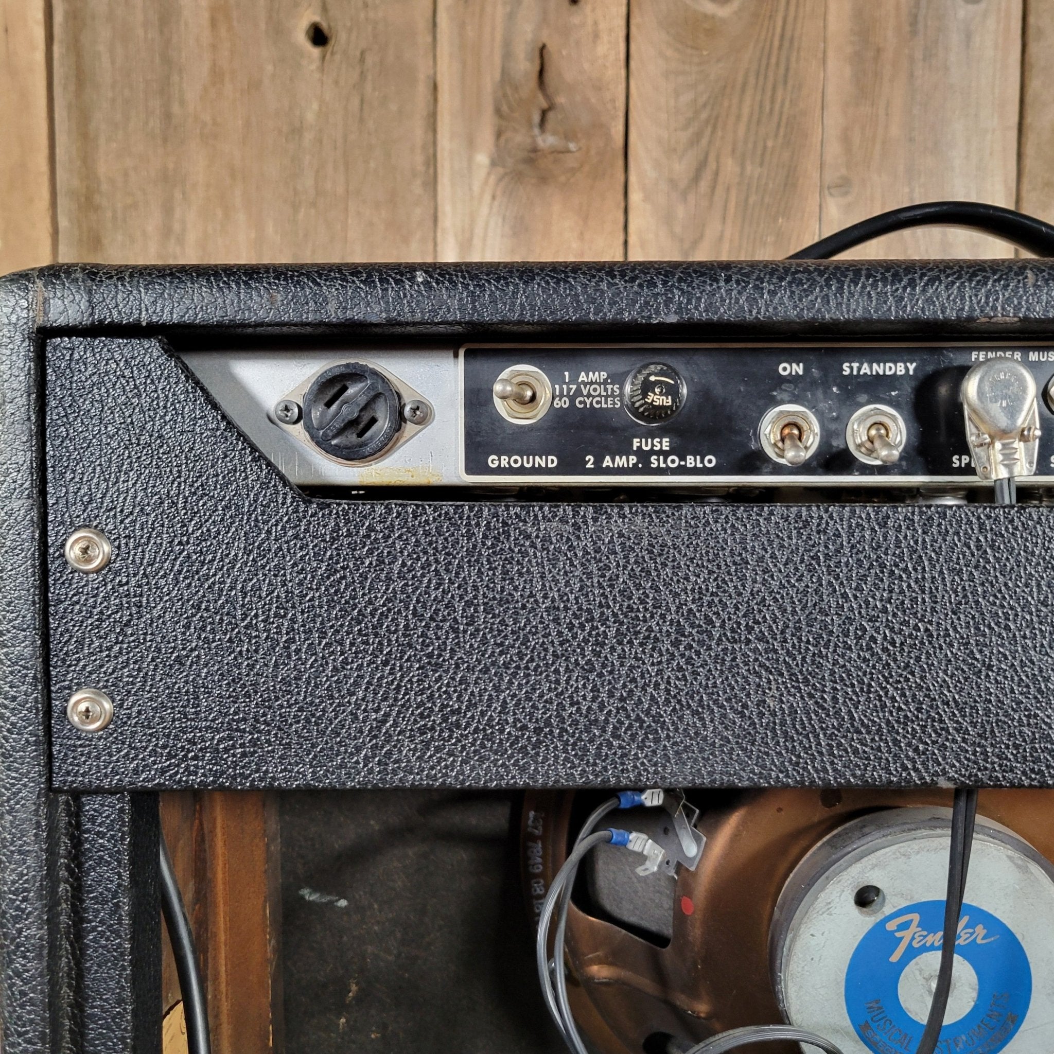 Fender 1967 Deluxe Reverb Black Panel – 22 - Watt AB763 Tube Combo with Spring Reverb & Tremolo - Mahar's Vintage Guitars