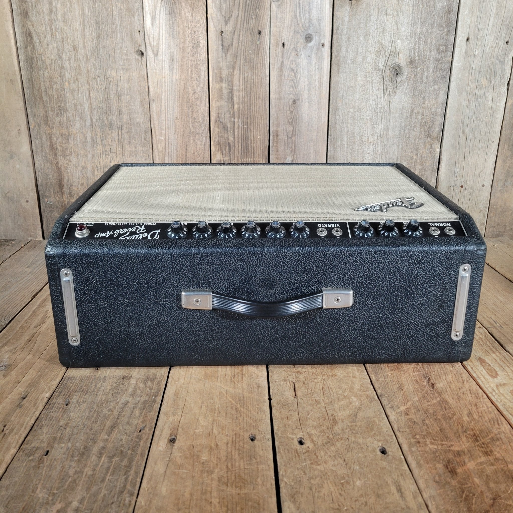 Fender 1967 Deluxe Reverb Black Panel – 22 - Watt AB763 Tube Combo with Spring Reverb & Tremolo - Mahar's Vintage Guitars