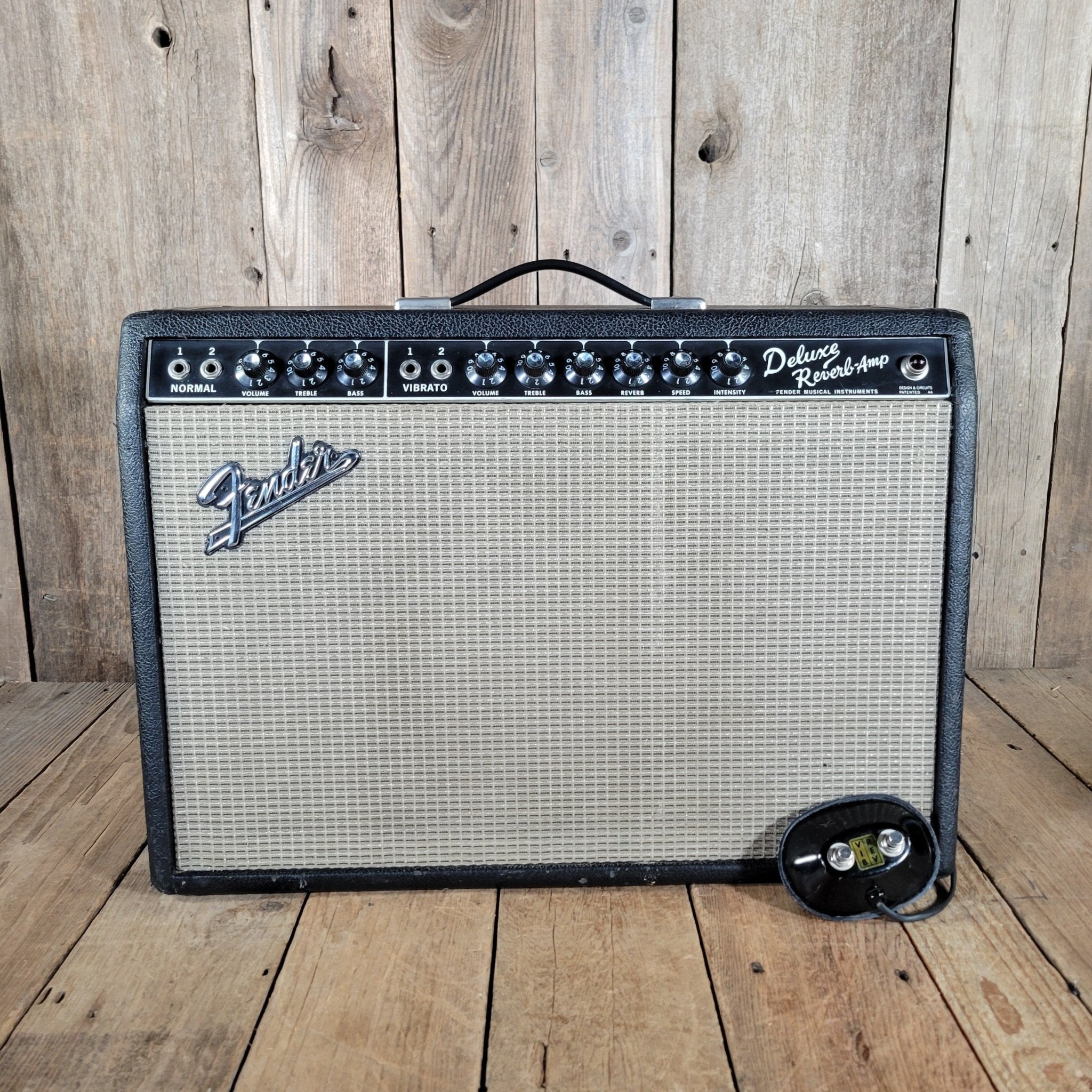 Fender 1967 Deluxe Reverb Black Panel – 22 - Watt AB763 Tube Combo with Spring Reverb & Tremolo - Mahar's Vintage Guitars