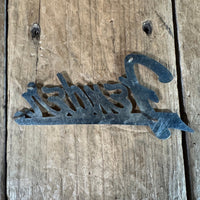 Fender Amplifier Logo Flat Brown and White amps With Screws 1960 1961 1962 1963 - Mahar's Vintage Guitars