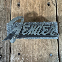 Fender Amplifier Logo Flat Brown and White amps With Screws 1960 1961 1962 1963 - Mahar's Vintage Guitars