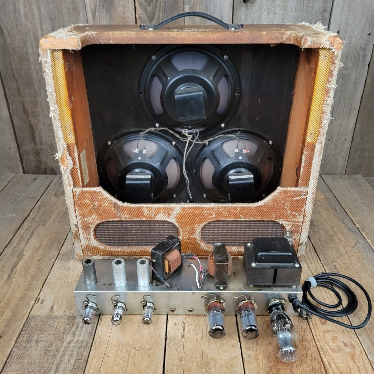 Fender Bandmaster 5E7 Tweed 3x10 1955 - Mahar's Vintage Guitars