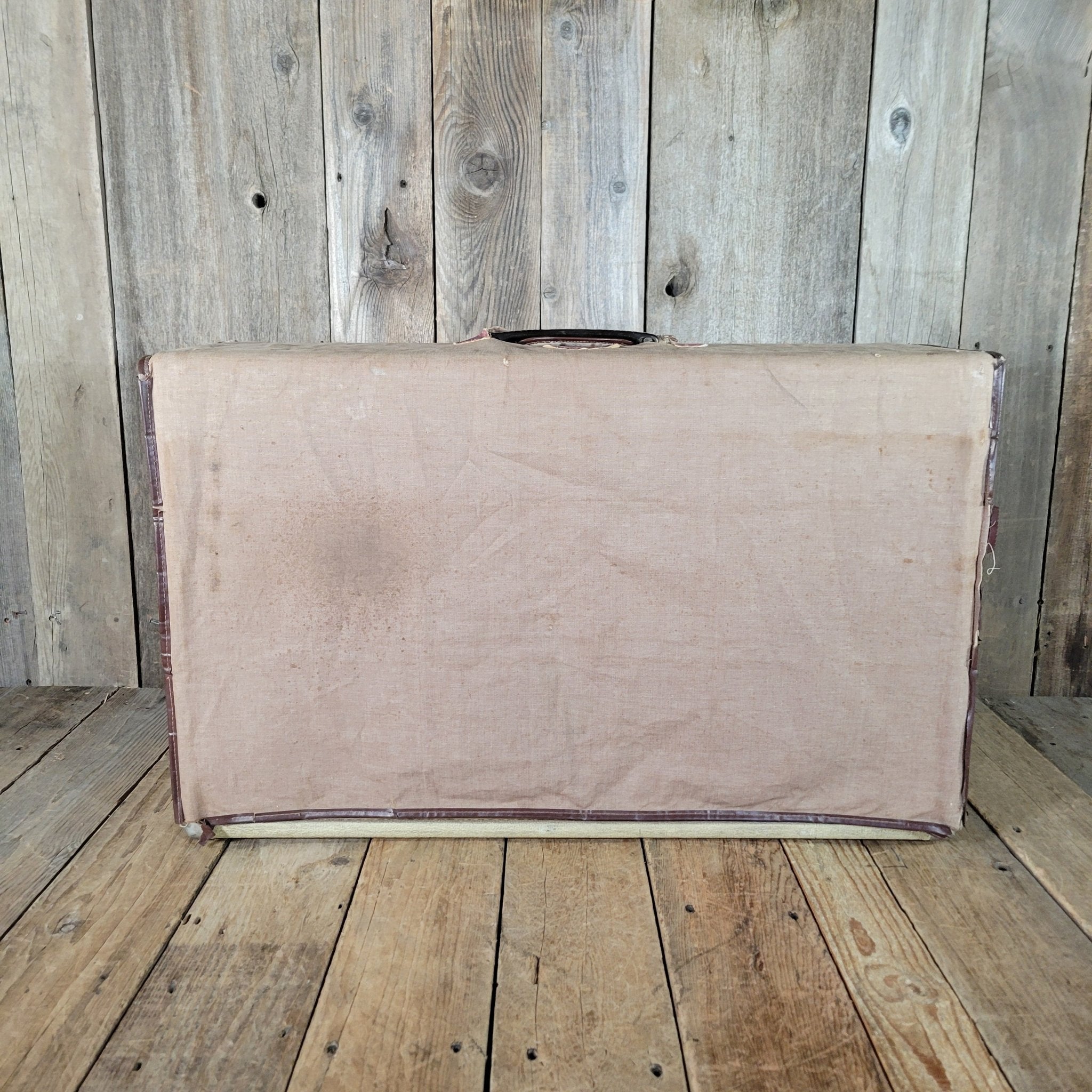 Fender Bandmaster Cab Original Cover Rough White Tolex 1962 - Mahar's Vintage Guitars