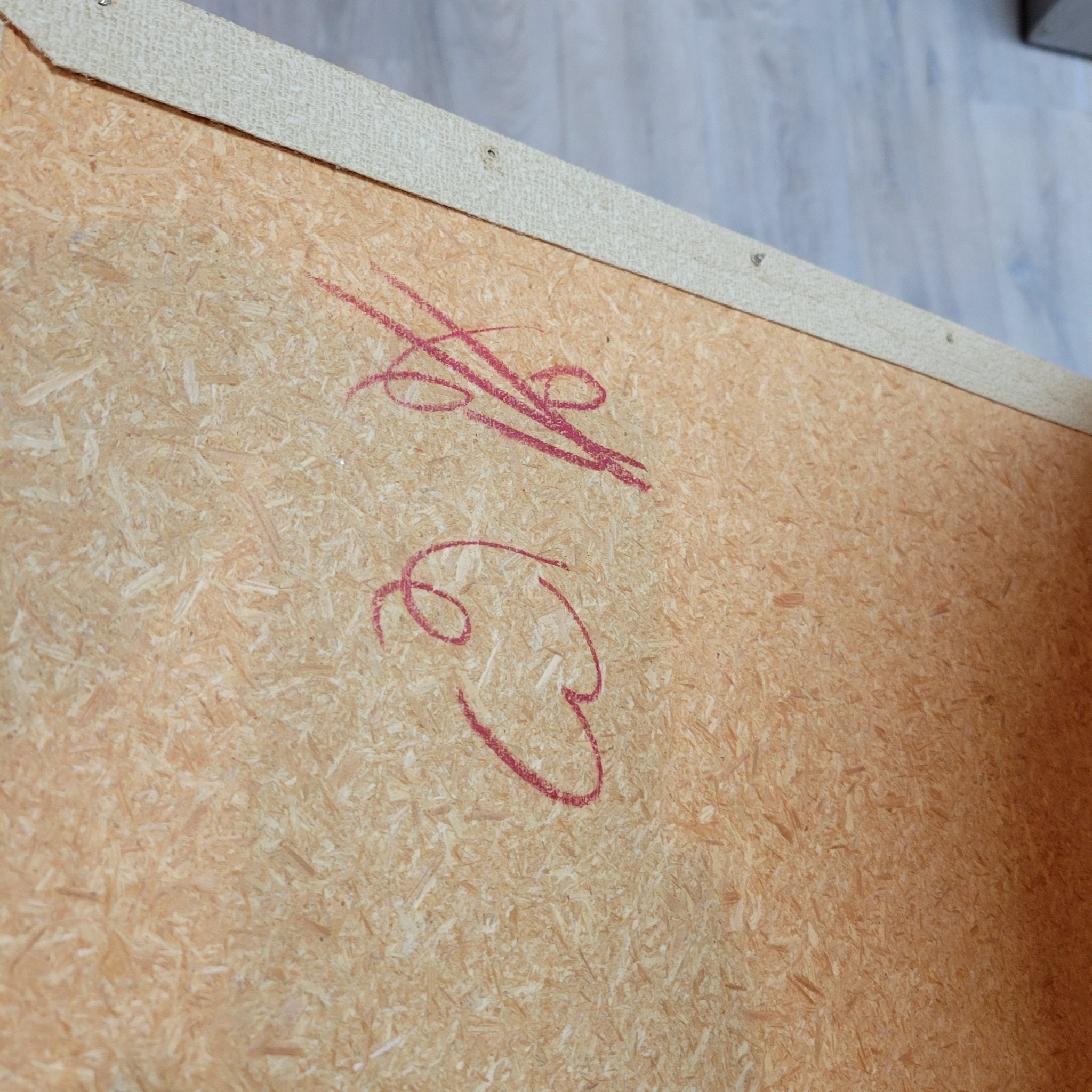 Fender Bandmaster Cab Original Cover Rough White Tolex 1962 - Mahar's Vintage Guitars