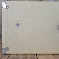 Fender Bandmaster Cab Original Cover Rough White Tolex 1962 - Mahar's Vintage Guitars