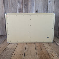 Fender Bandmaster Cab Original Cover Rough White Tolex 1962 - Mahar's Vintage Guitars