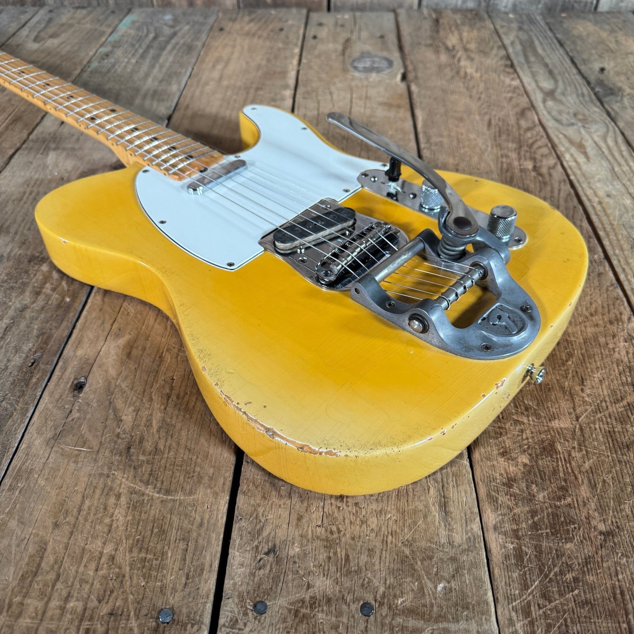 Fender Bigsby Telecaster Joe Riggio Refinished 1969 Blonde Vintage Electric Guitar - Mahar's Vintage Guitars