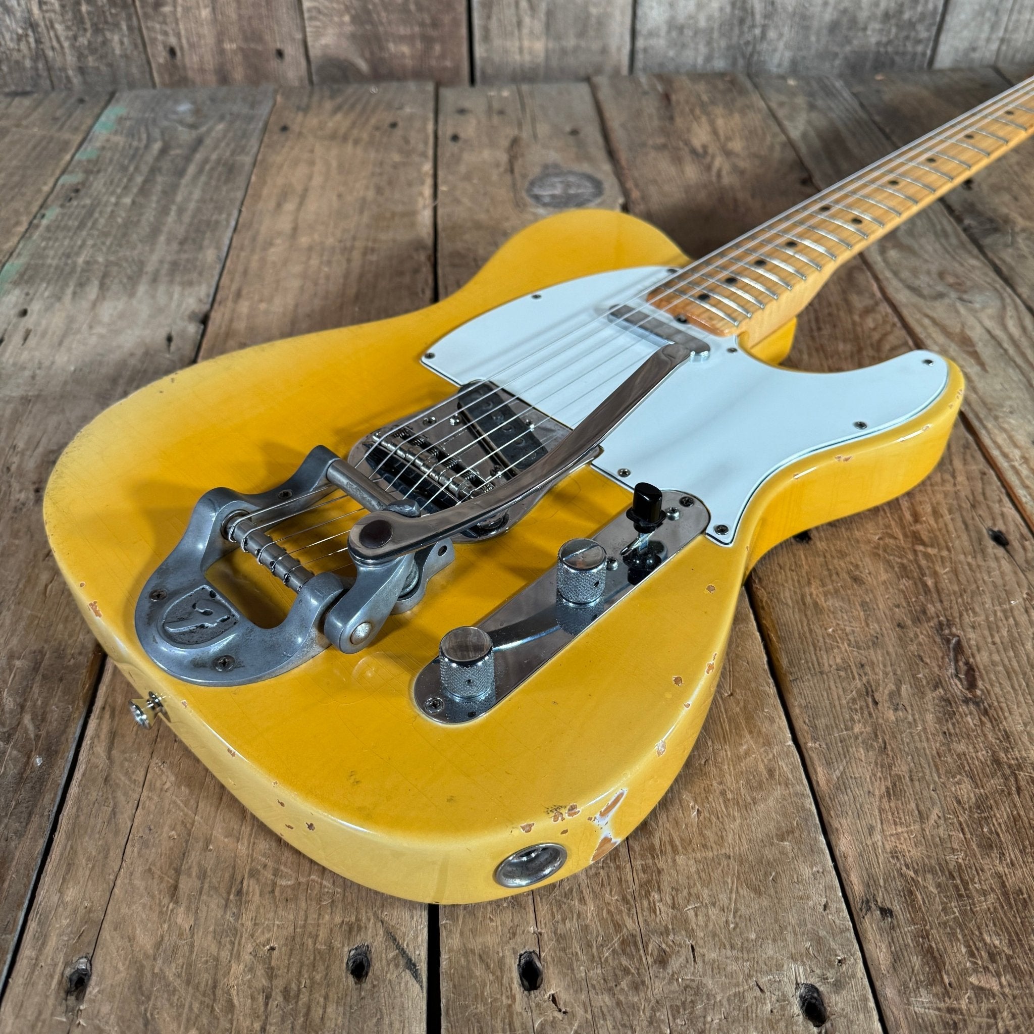 Fender Bigsby Telecaster Joe Riggio Refinished 1969 Blonde Vintage Electric Guitar - Mahar's Vintage Guitars
