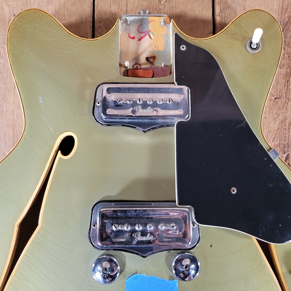 Fender Coronado II 1967 – Rare Ice Blue Metallic Custom Color, Vintage Semi - Hollow Guitar - Mahar's Vintage Guitars