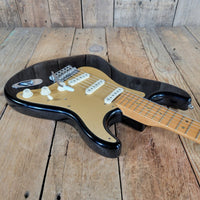 Fender Custom Classic Player Stratocaster 2003 – Black Finish with Gold Pickguard & Upgraded Features - Mahar's Vintage Guitars