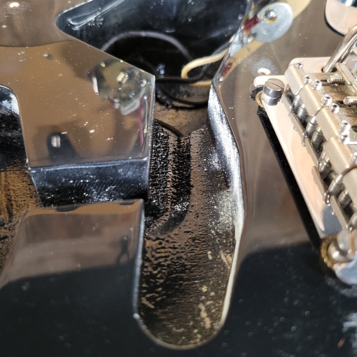 Fender Custom Classic Player Stratocaster 2003 – Black Finish with Gold Pickguard & Upgraded Features - Mahar's Vintage Guitars