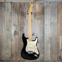 Fender Custom Classic Player Stratocaster 2003 – Black Finish with Gold Pickguard & Upgraded Features - Mahar's Vintage Guitars