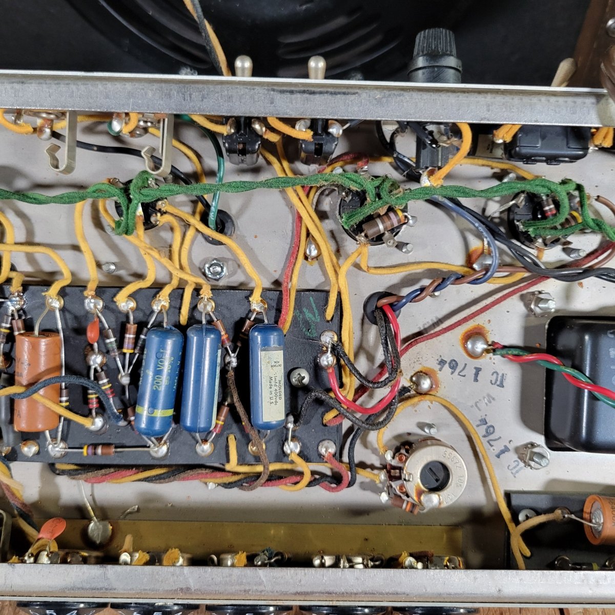 Fender Deluxe Amp 1964 – Black Panel Pre - CBS AB763 with Footswitch, Vintage Tube Amplifier - Mahar's Vintage Guitars