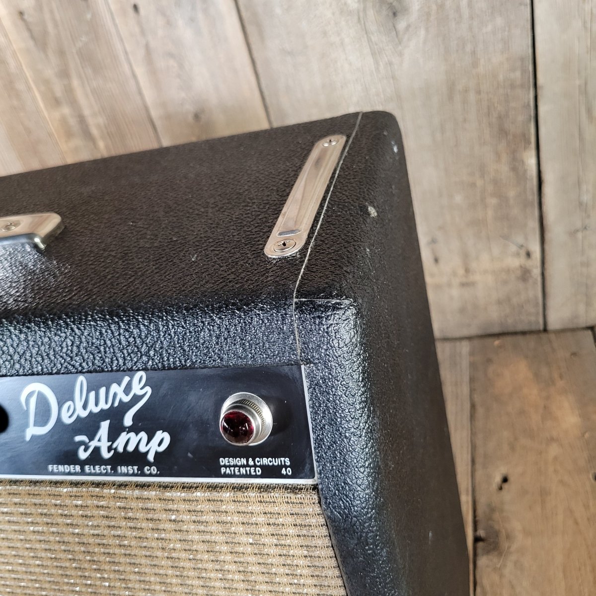 Fender Deluxe Amp 1964 – Black Panel Pre - CBS AB763 with Footswitch, Vintage Tube Amplifier - Mahar's Vintage Guitars