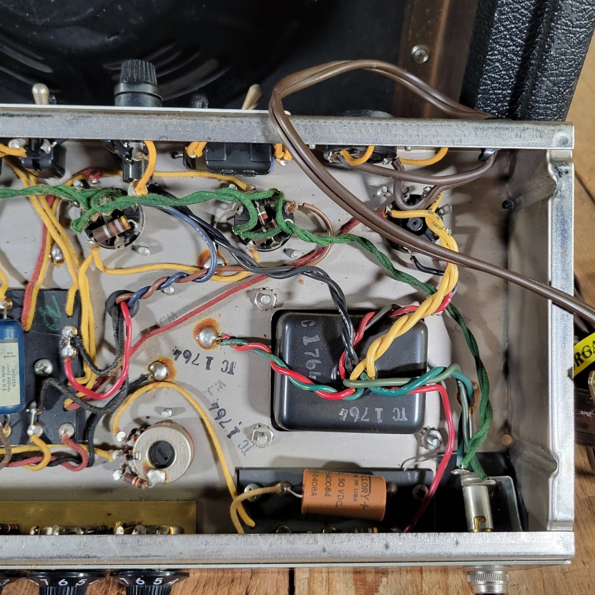 Fender Deluxe Amp 1964 – Black Panel Pre - CBS AB763 with Footswitch, Vintage Tube Amplifier - Mahar's Vintage Guitars