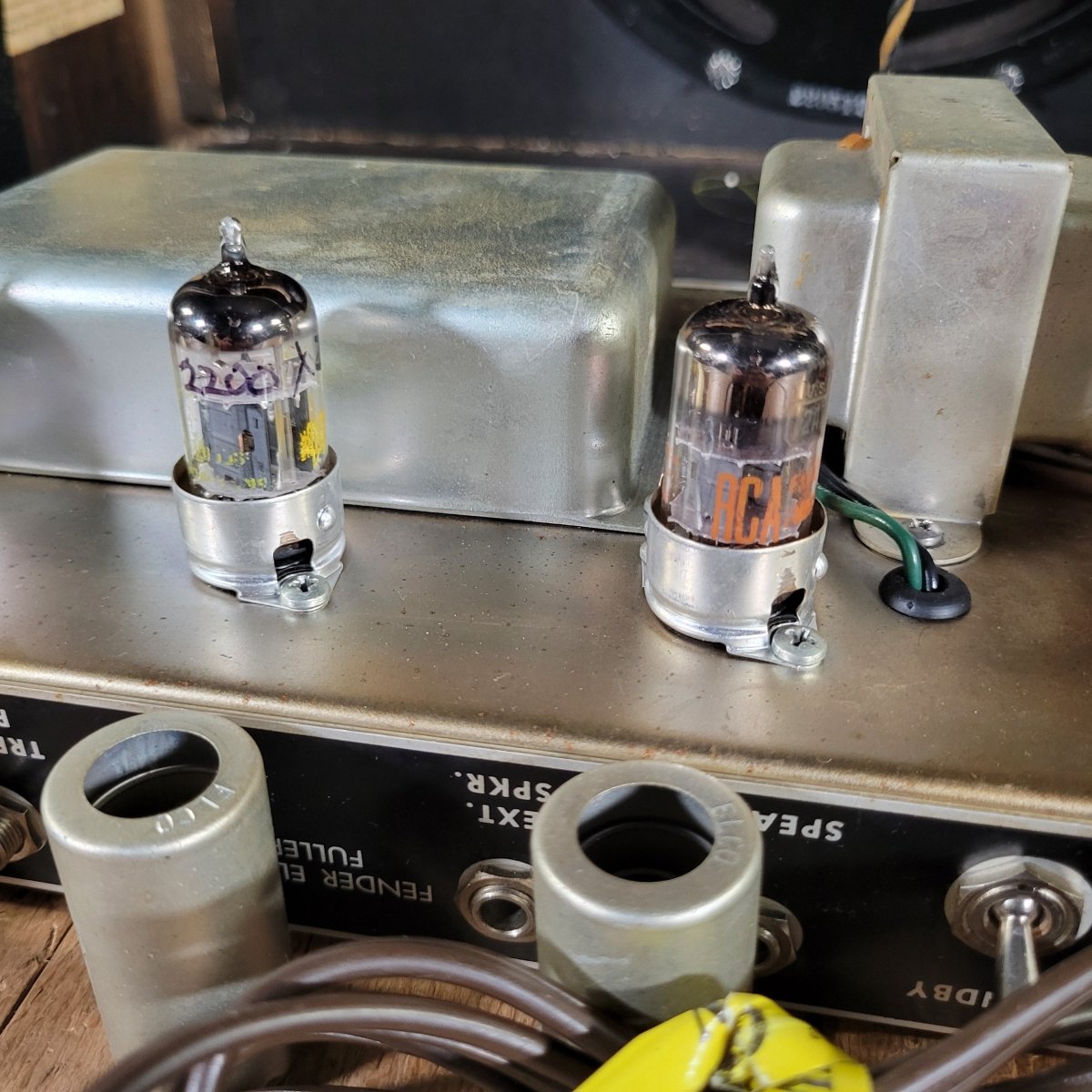 Fender Deluxe Amp 1964 – Black Panel Pre - CBS AB763 with Footswitch, Vintage Tube Amplifier - Mahar's Vintage Guitars