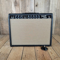 Fender Deluxe Amp 1964 – Black Panel Pre - CBS AB763 with Footswitch, Vintage Tube Amplifier - Mahar's Vintage Guitars