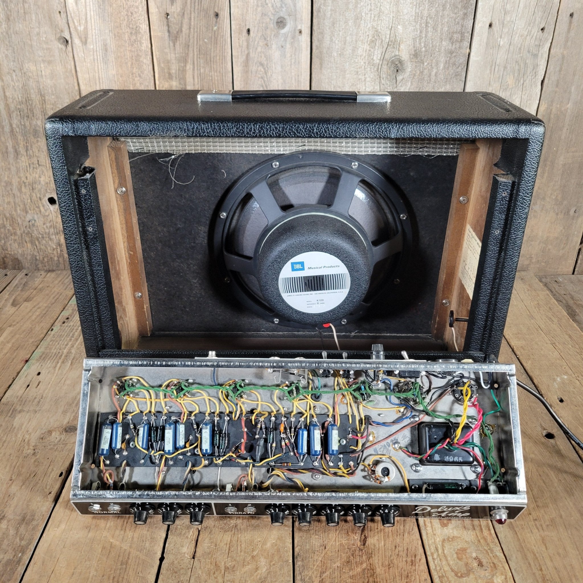 Fender Deluxe Amp AB763 JBL K120 & Original Oxford 12K5 - 6 Serviced Near Mint 1965 - Mahar's Vintage Guitars