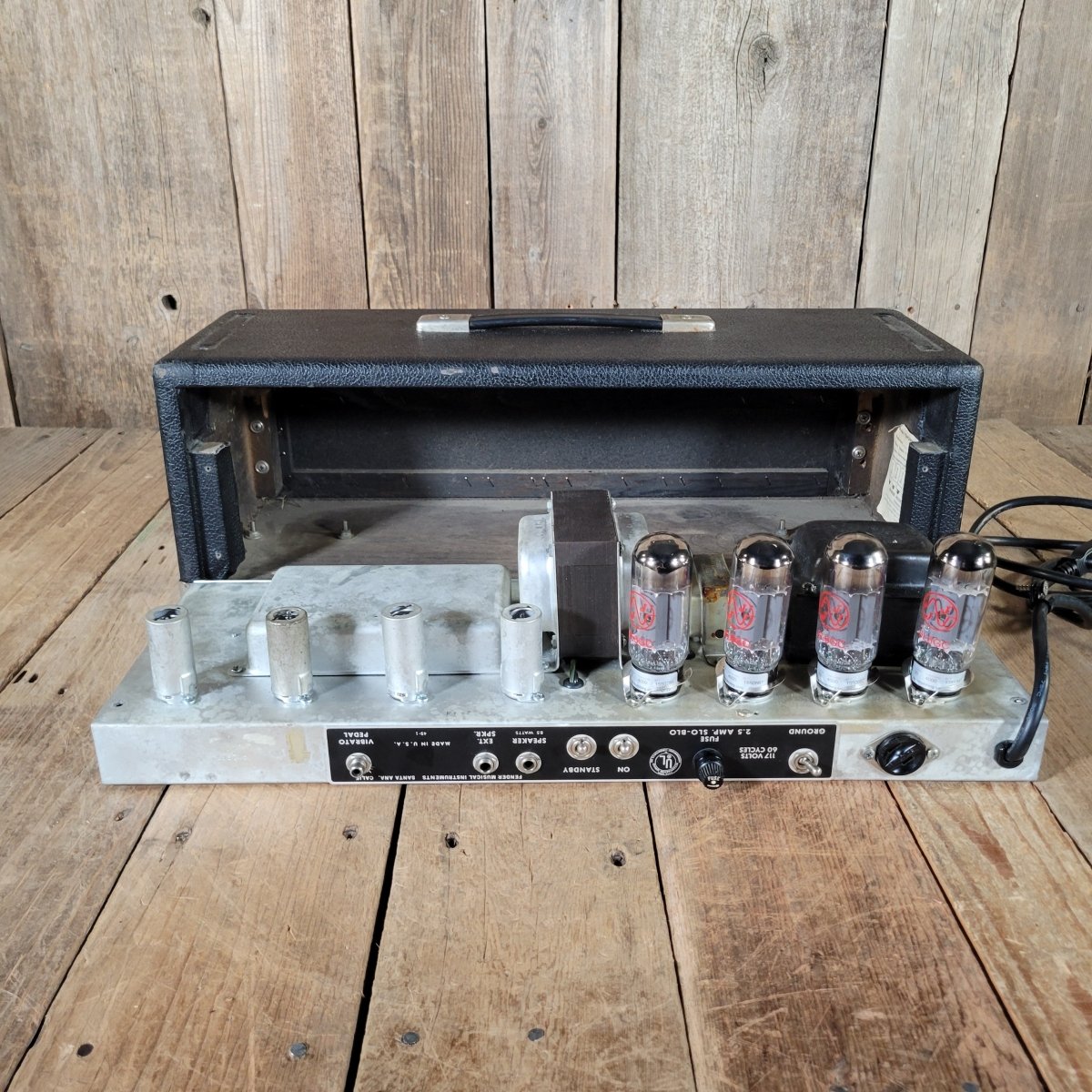 Fender Dual Showman Drip Edge 1968 Silverface Amp Head - Mahar's Vintage Guitars