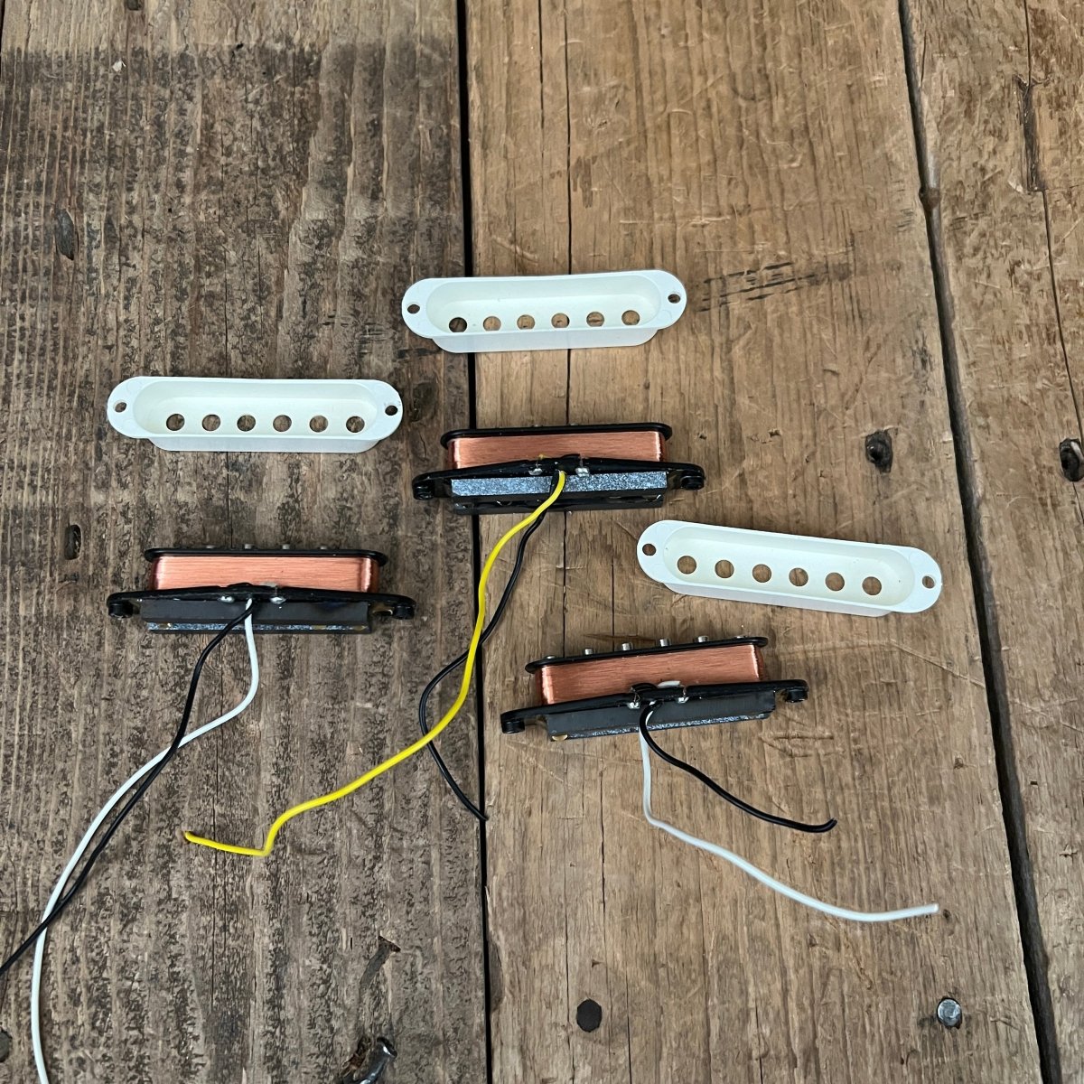 Fender Japan 1980's Stratocaster Pickups With Covers Vintage Guitar Parts - Mahar's Vintage Guitars