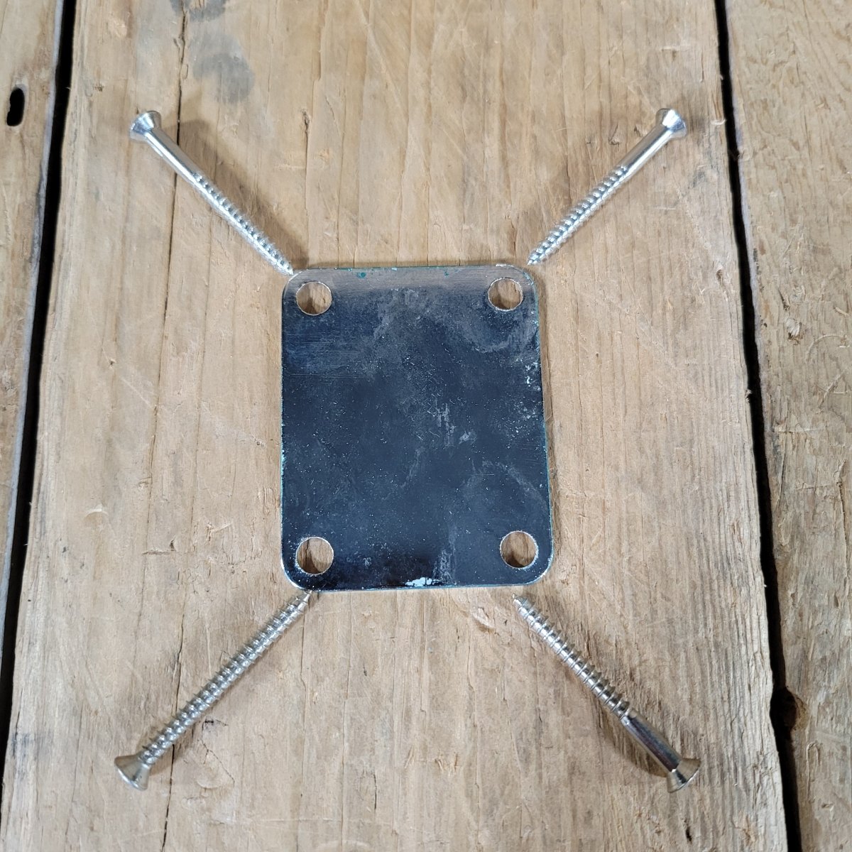 Fender Neck Plate 1959 with Screws – Stratocaster, Telecaster, Jazzmaster, Bass - Mahar's Vintage Guitars