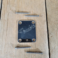 Fender Neck Plate 1984 1980s Dan Smith Stratocaster Telecaster With Screws - Mahar's Vintage Guitars