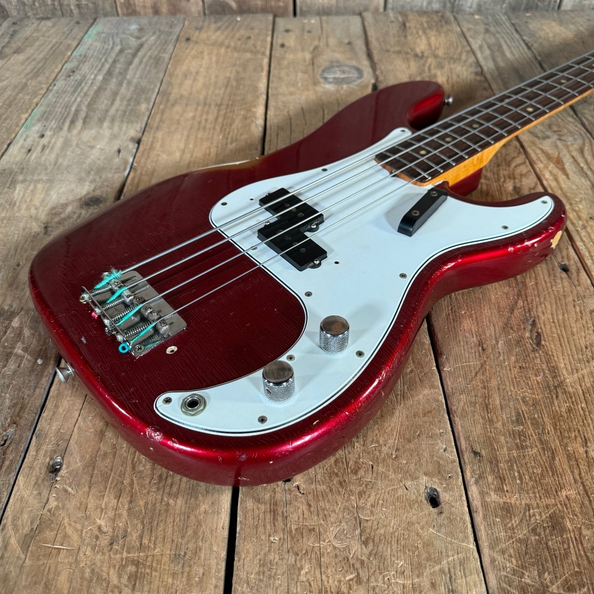 Fender Precision Bass 1966 Candy Apple Red - Mahar's Vintage Guitars