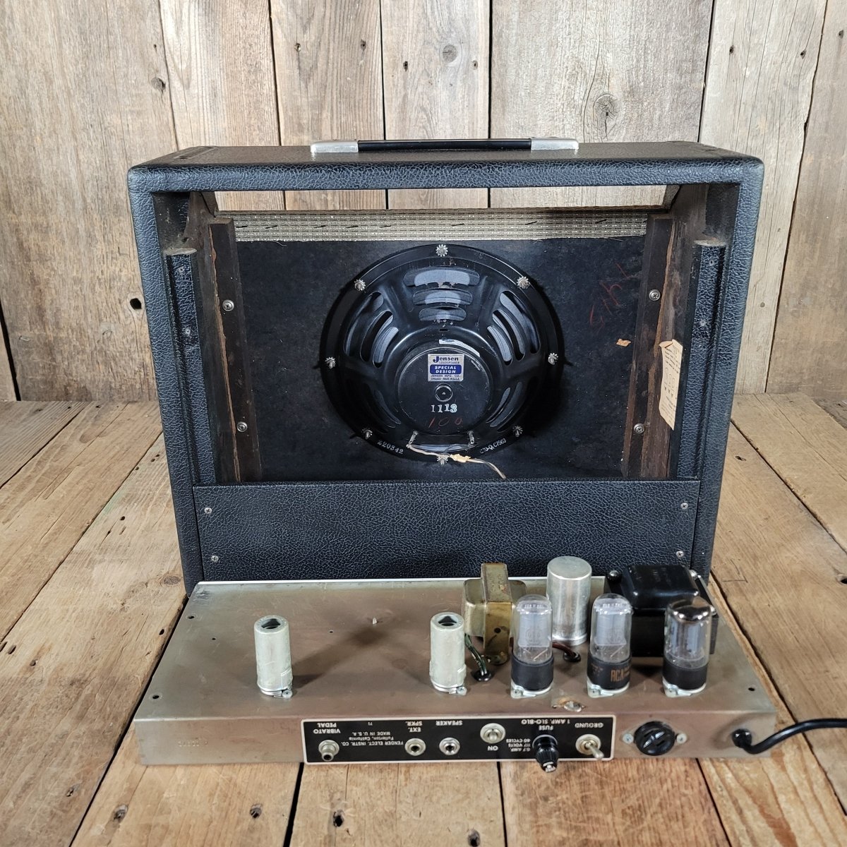 Fender Princeton Amp 1964 – Pre - CBS Black Panel Vintage Tube Combo - Mahar's Vintage Guitars