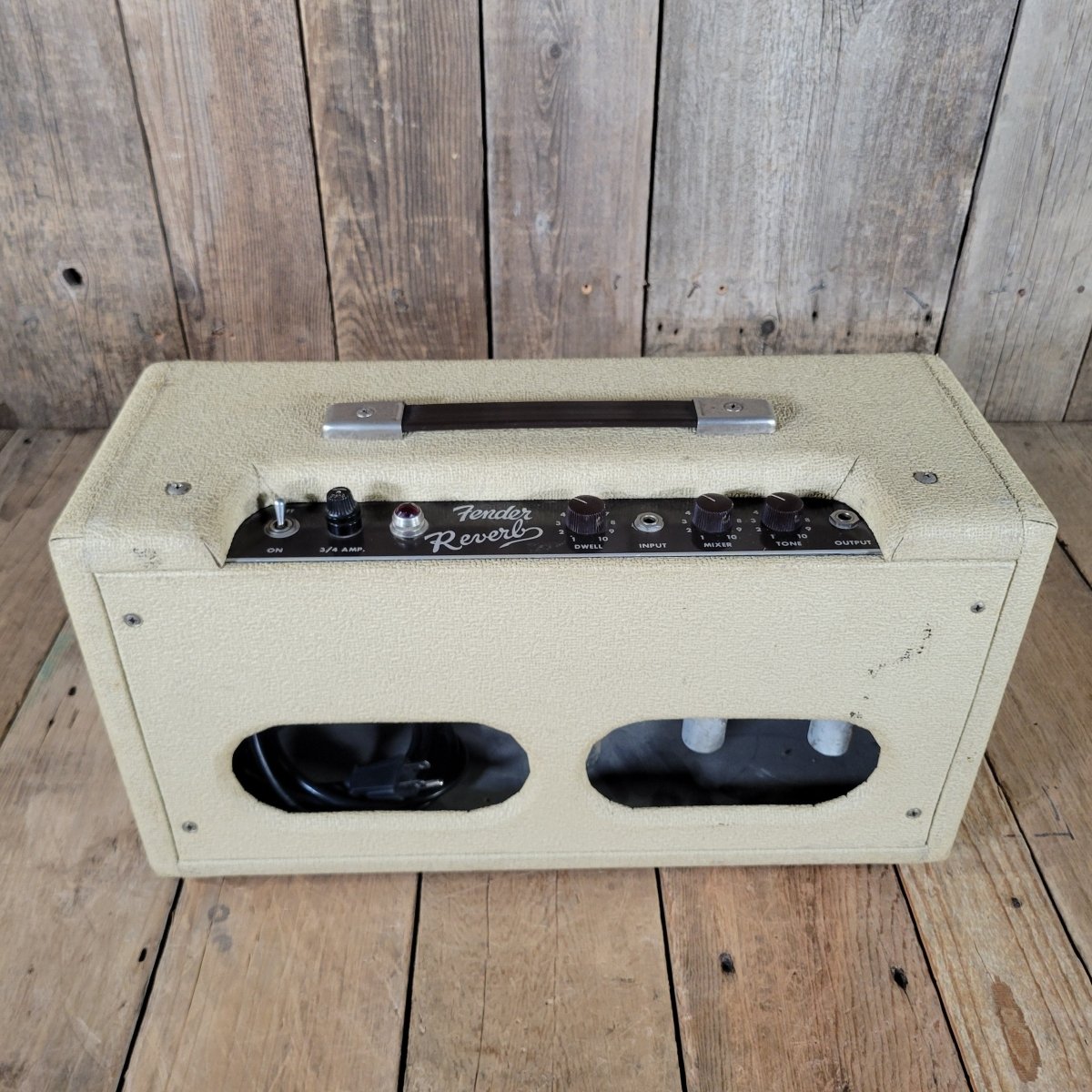 Fender Reverb Unit 6G15 1963 Rough White Tolex - Mahar's Vintage Guitars