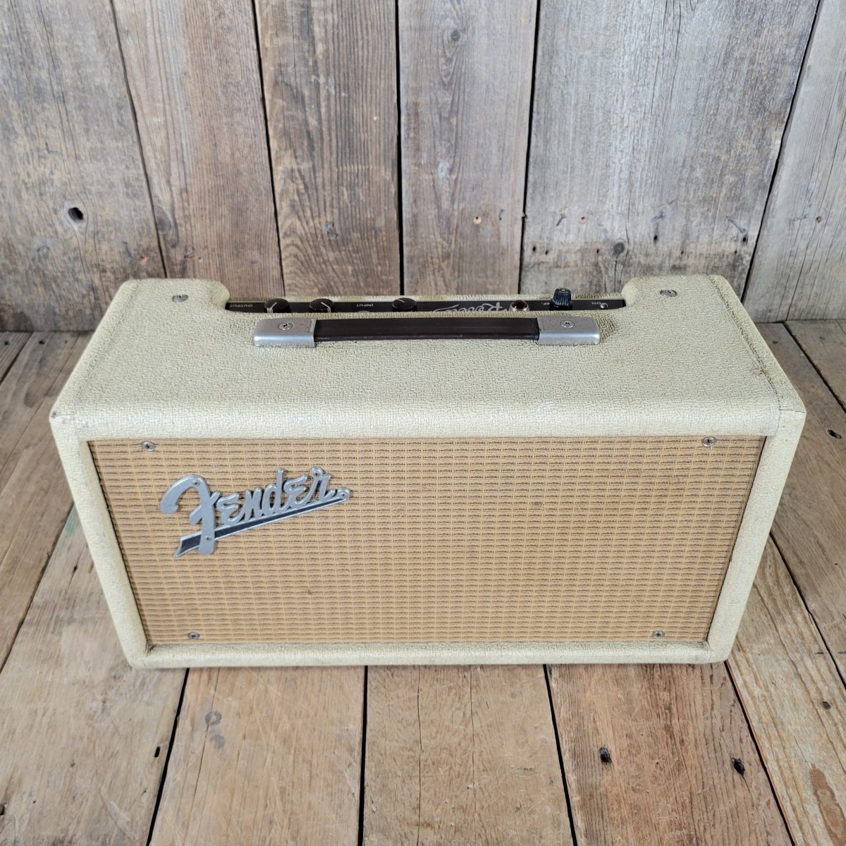 Fender Reverb Unit 6G15 1963 Rough White Tolex - Mahar's Vintage Guitars