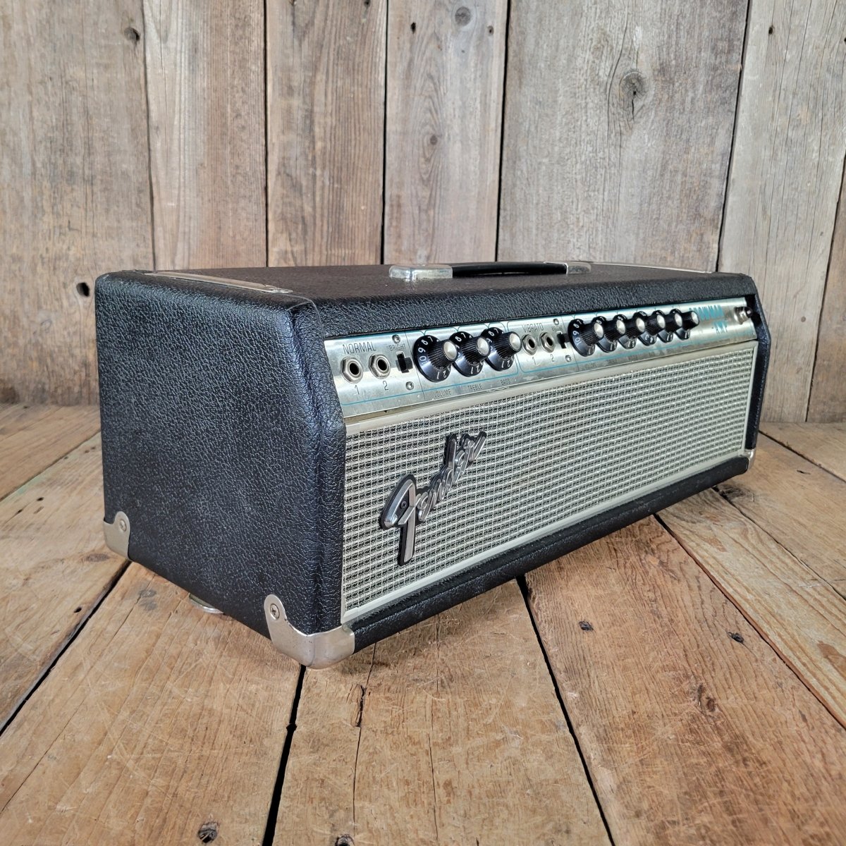 Fender Showman Silverface Drip Edge Guitar Amplifier 1968 – Vintage Tube Head - Mahar's Vintage Guitars