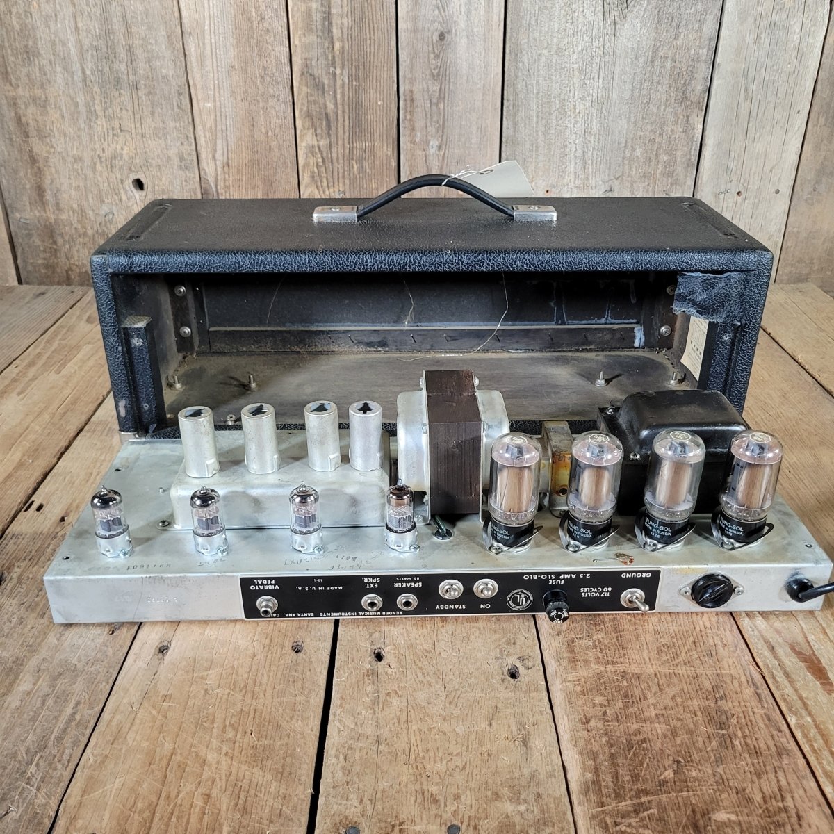 Fender Showman Silverface Drip Edge Guitar Amplifier 1968 – Vintage Tube Head - Mahar's Vintage Guitars