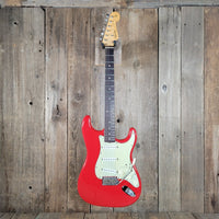 Fender Stratocaster 1961 Fiesta Red Refinished Slab Board Rosewood – Vintage Player’s Guitar - Mahar's Vintage Guitars