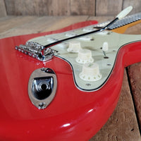 Fender Stratocaster 1961 Fiesta Red Refinished Slab Board Rosewood – Vintage Player’s Guitar - Mahar's Vintage Guitars