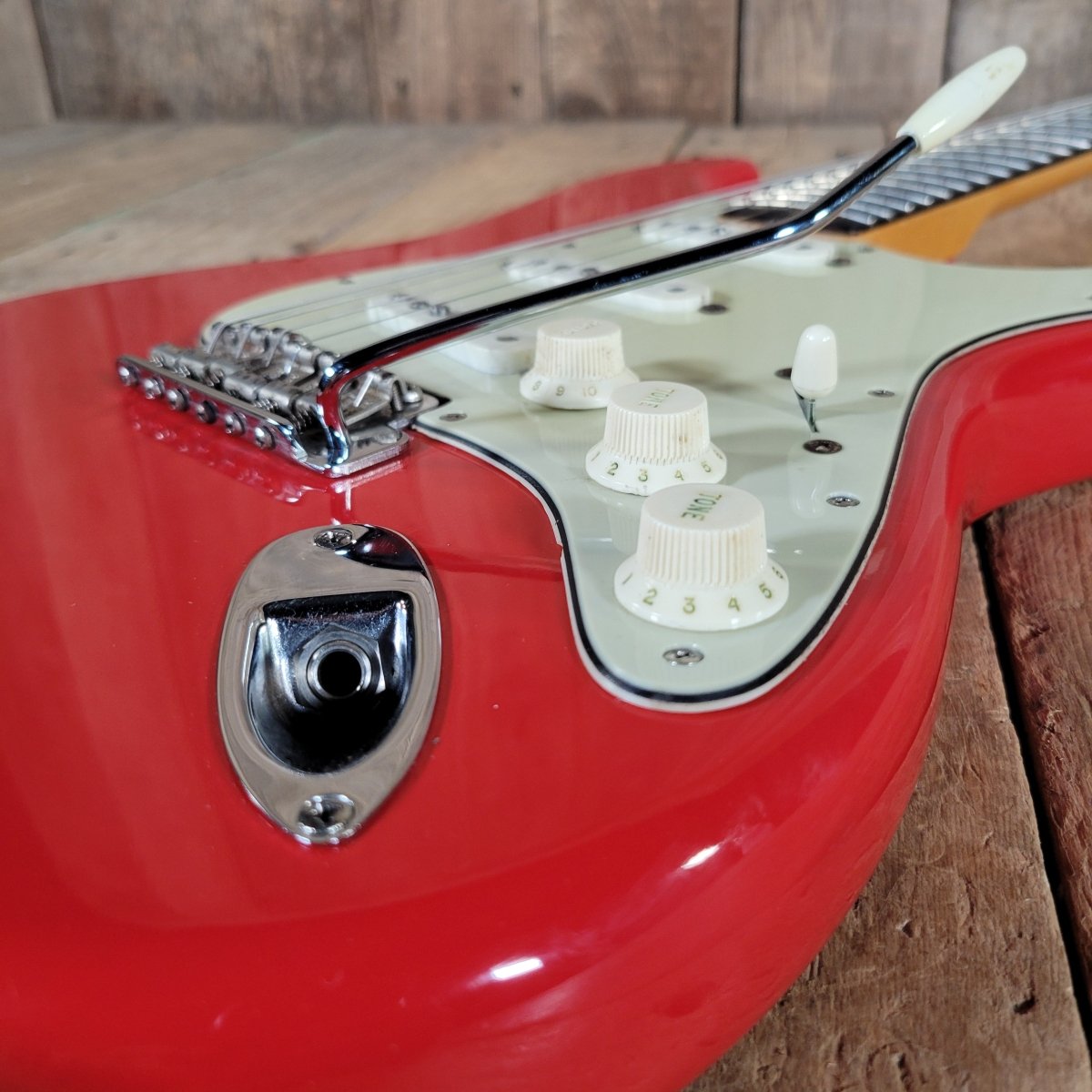Fender Stratocaster 1961 Fiesta Red Refinished Slab Board Rosewood – Vintage Player’s Guitar - Mahar's Vintage Guitars
