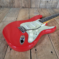 Fender Stratocaster 1961 Fiesta Red Refinished Slab Board Rosewood – Vintage Player’s Guitar - Mahar's Vintage Guitars