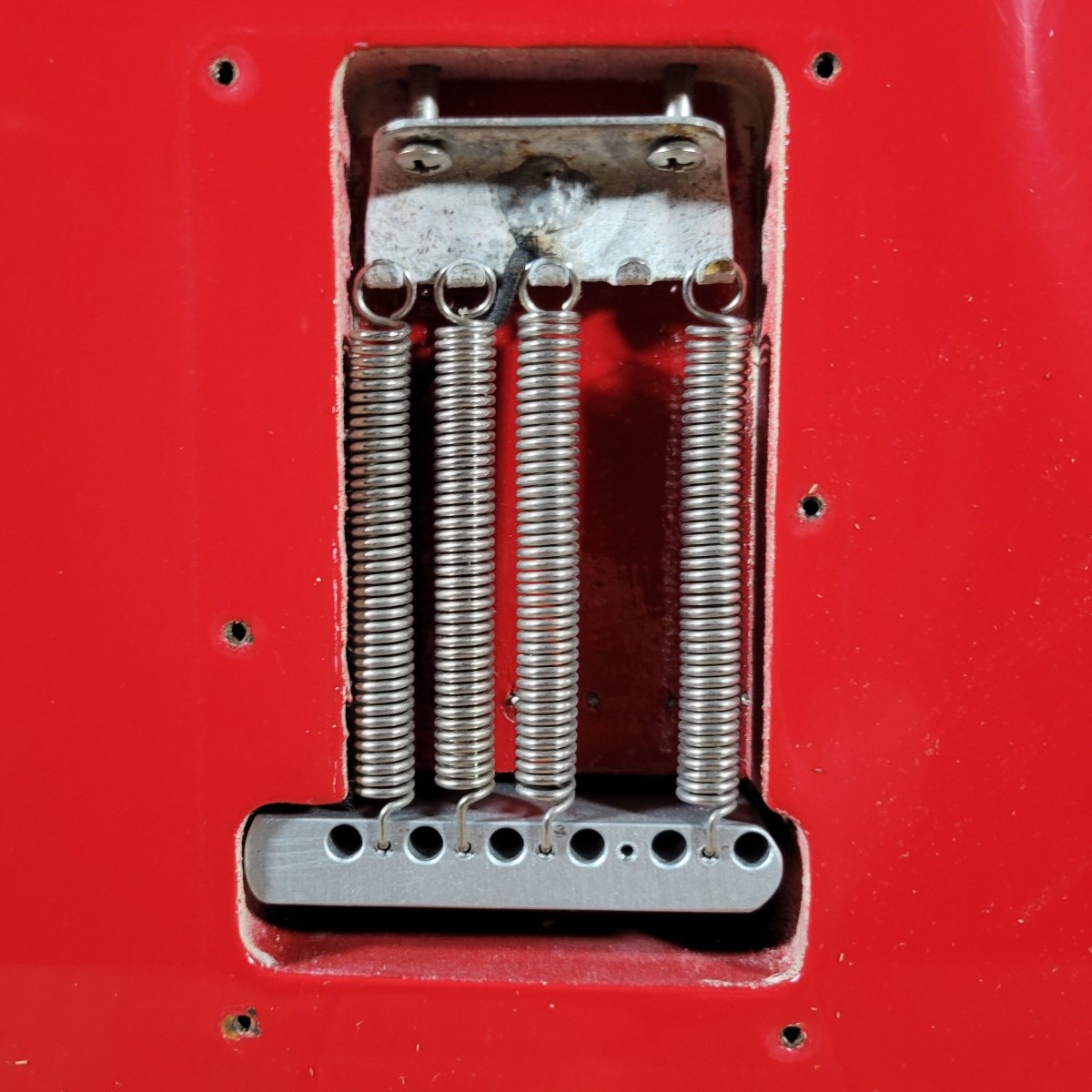 Fender Stratocaster 1961 Fiesta Red Refinished Slab Board Rosewood – Vintage Player’s Guitar - Mahar's Vintage Guitars