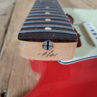 Fender Stratocaster 1961 Fiesta Red Refinished Slab Board Rosewood – Vintage Player’s Guitar - Mahar's Vintage Guitars