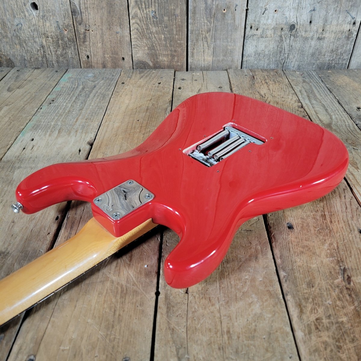 Fender Stratocaster 1961 Fiesta Red Refinished Slab Board Rosewood – Vintage Player’s Guitar - Mahar's Vintage Guitars