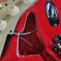 Fender Stratocaster 1961 Fiesta Red Refinished Slab Board Rosewood – Vintage Player’s Guitar - Mahar's Vintage Guitars