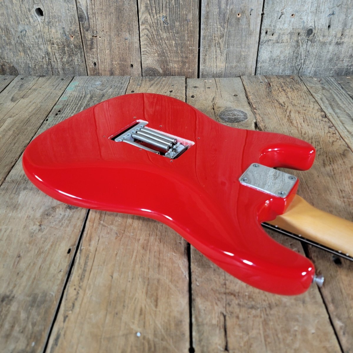 Fender Stratocaster 1961 Fiesta Red Refinished Slab Board Rosewood – Vintage Player’s Guitar - Mahar's Vintage Guitars