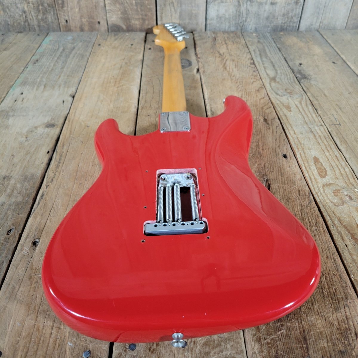 Fender Stratocaster 1961 Fiesta Red Refinished Slab Board Rosewood – Vintage Player’s Guitar - Mahar's Vintage Guitars