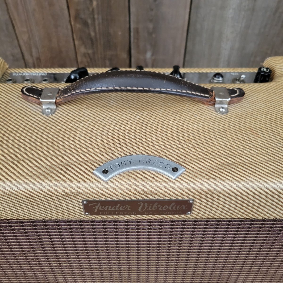 Fender Stratocaster Sunburst and Tweed Vibrolux 5F11 Amplifier 1957 One Owner Vintage - Mahar's Vintage Guitars