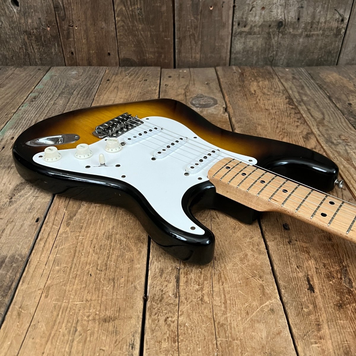 Fender Stratocaster Sunburst and Tweed Vibrolux 5F11 Amplifier 1957 One Owner Vintage - Mahar's Vintage Guitars