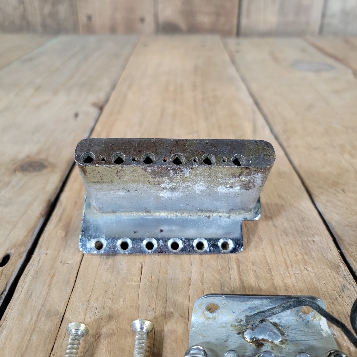 Fender Stratocaster Tremolo Bridge with Screws & Claw 1965 1964– Vintage Original - Mahar's Vintage Guitars