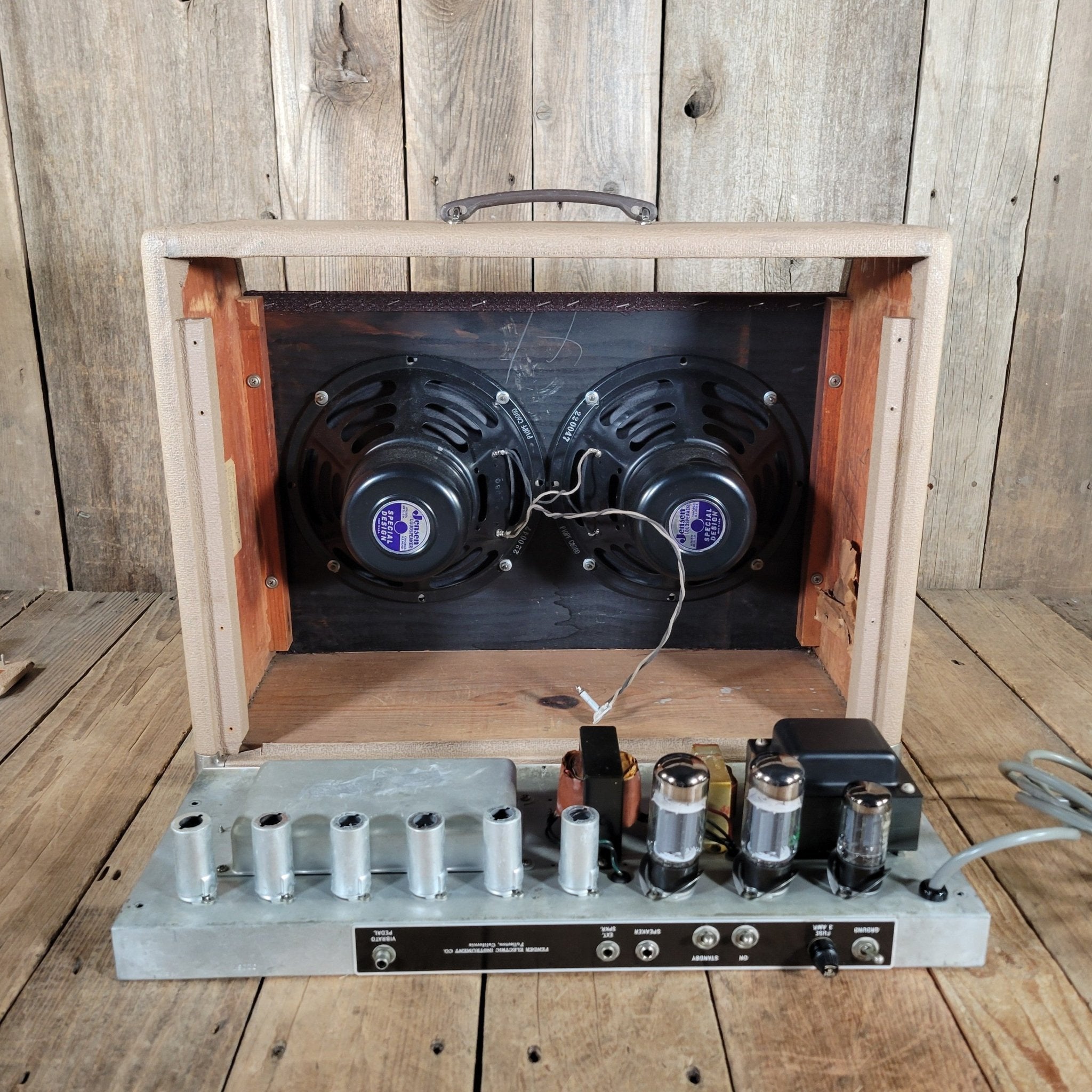 Fender Super Amp 6G4 November 1960 "Pink" Brown Tolex 1960 - Mahar's Vintage Guitars