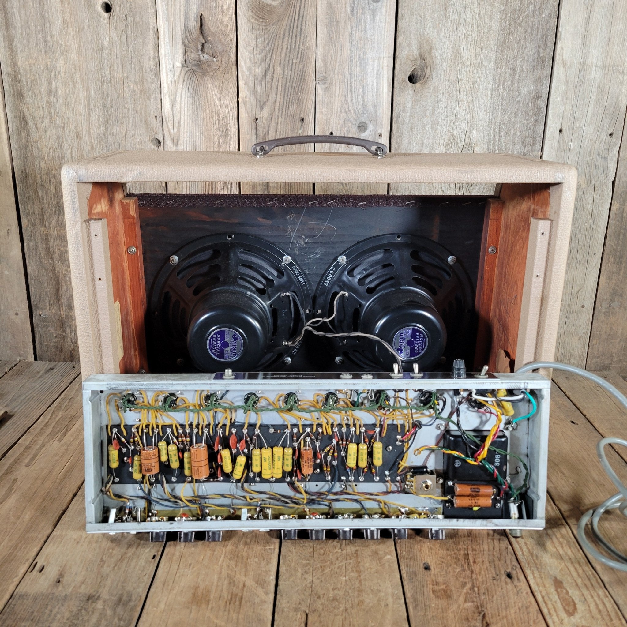 Fender Super Amp 6G4 November 1960 "Pink" Brown Tolex 1960 - Mahar's Vintage Guitars