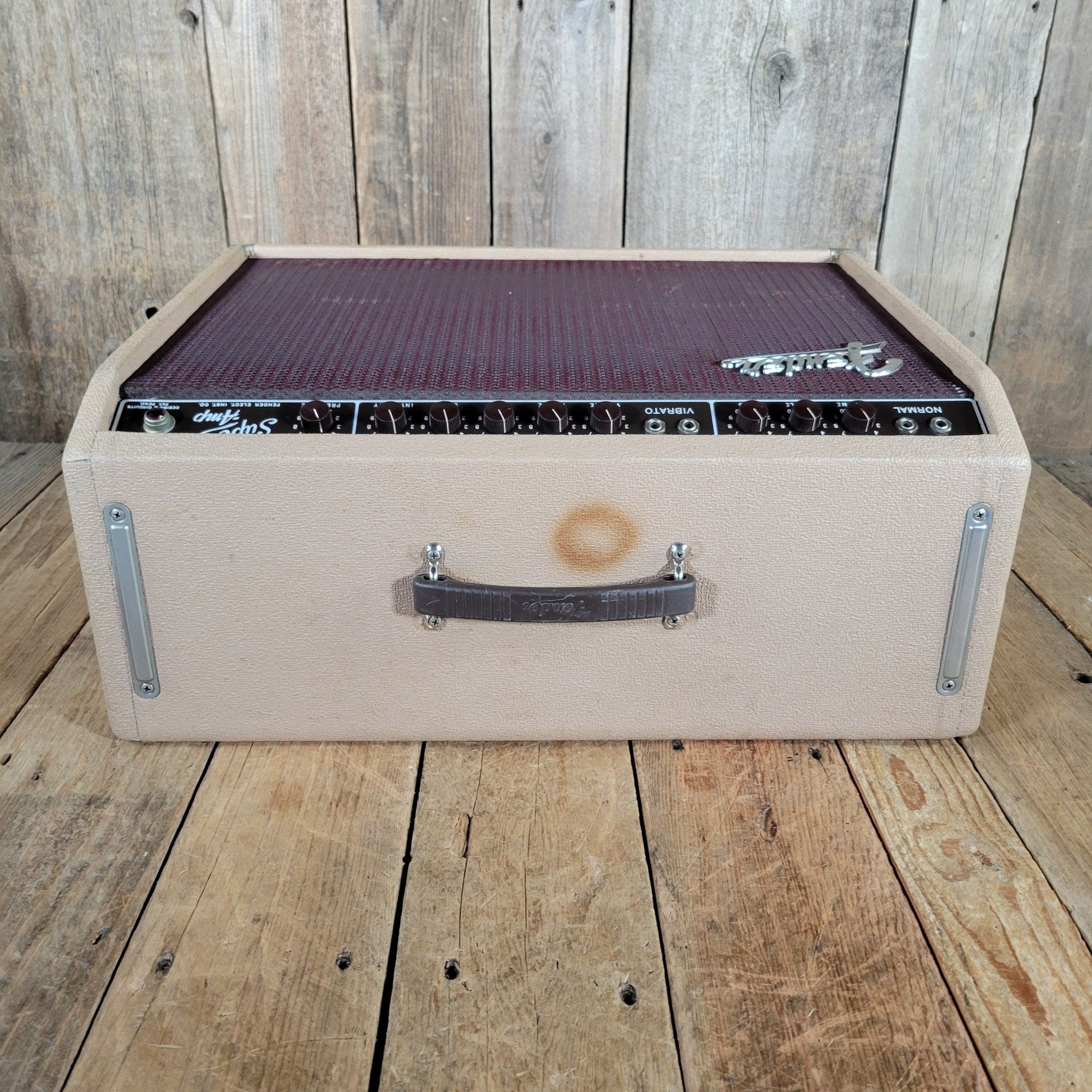 Fender Super Amp 6G4 November 1960 "Pink" Brown Tolex 1960 - Mahar's Vintage Guitars