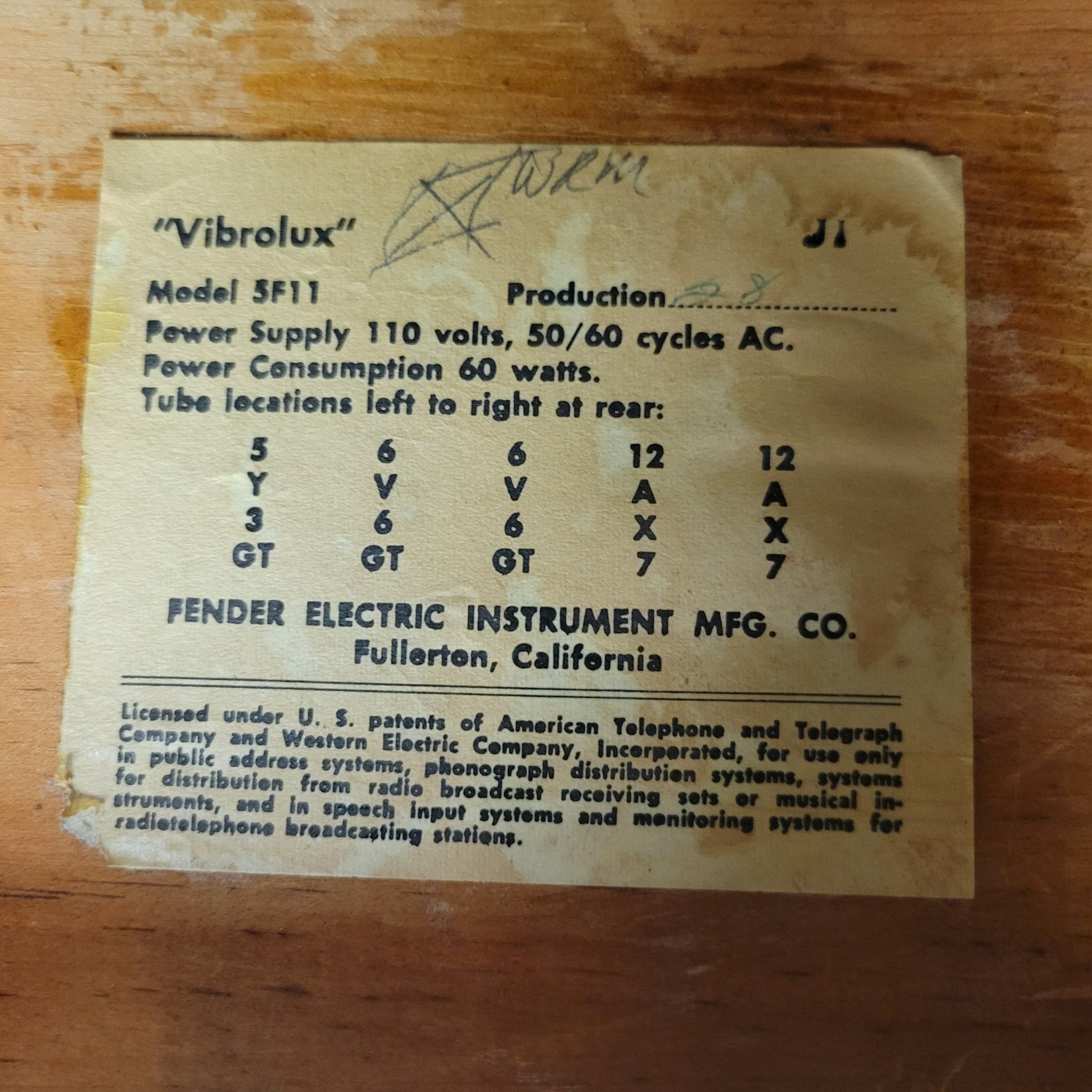 Fender Tweed Vibrolux 1960 - Mahar's Vintage Guitars